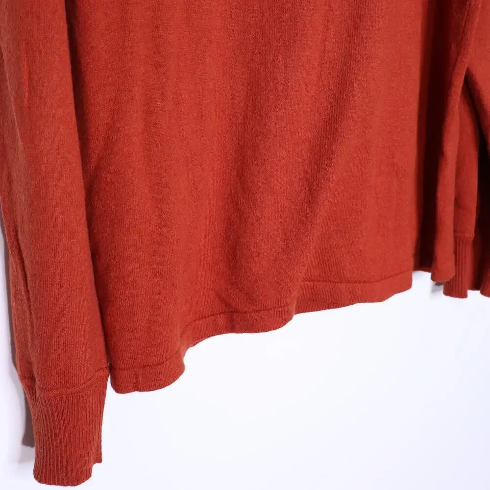 THE NORTH FACE All-Mountain 1/4 Zip Wool Sweater Pullover Red Orange Men's M
